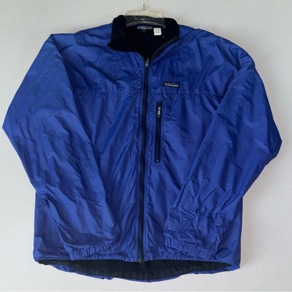 Title 319: Patagonia Blue Lightweight Jacket Mens M Full Zip Outdoor